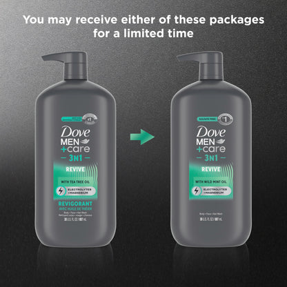 DOVE MEN + CARE Body & Face Wash Invigorating Revive 3N1 with 30 oz DOVE MEN + CARE