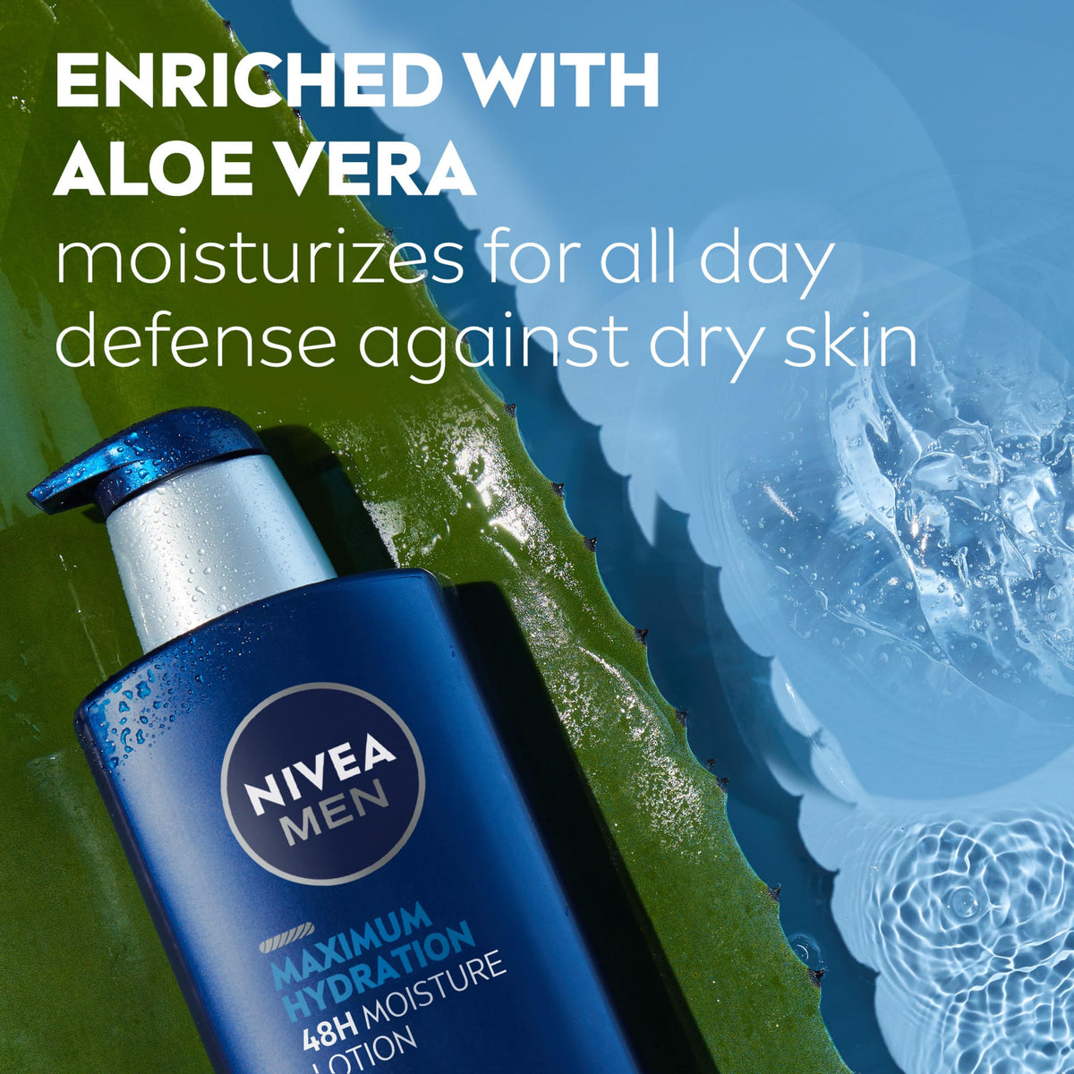 NIVEA MEN Maximum Hydration Lotion, 48-Hour Body Moisturizer, 16.9 FL OZ NIVEA MEN