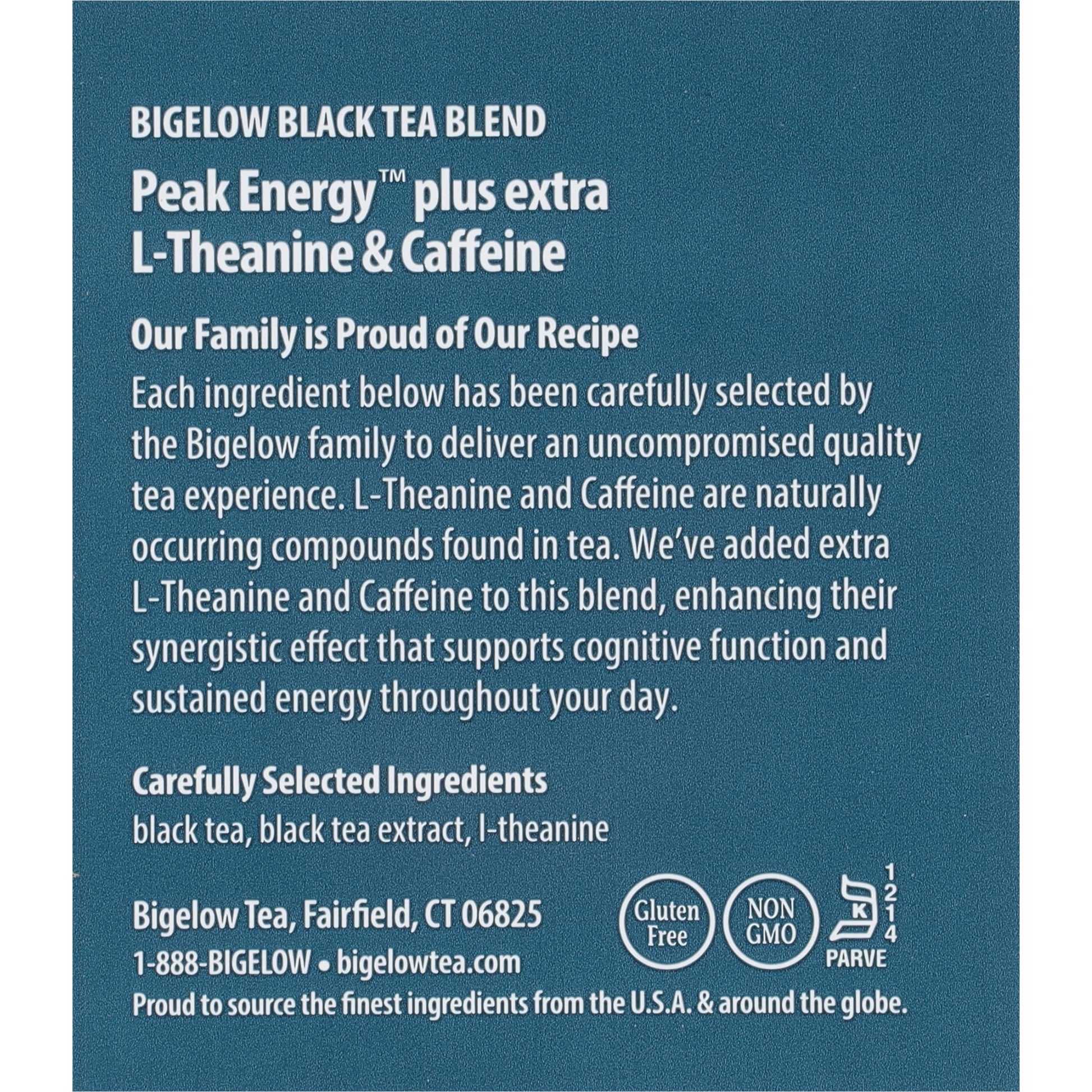 Bigelow Tea Peak Energy plus extra L-Theanine & Caffeine, 18 Count (Pack of 6), 108 Total Tea Bags Bigelow Tea buy australia supplements
