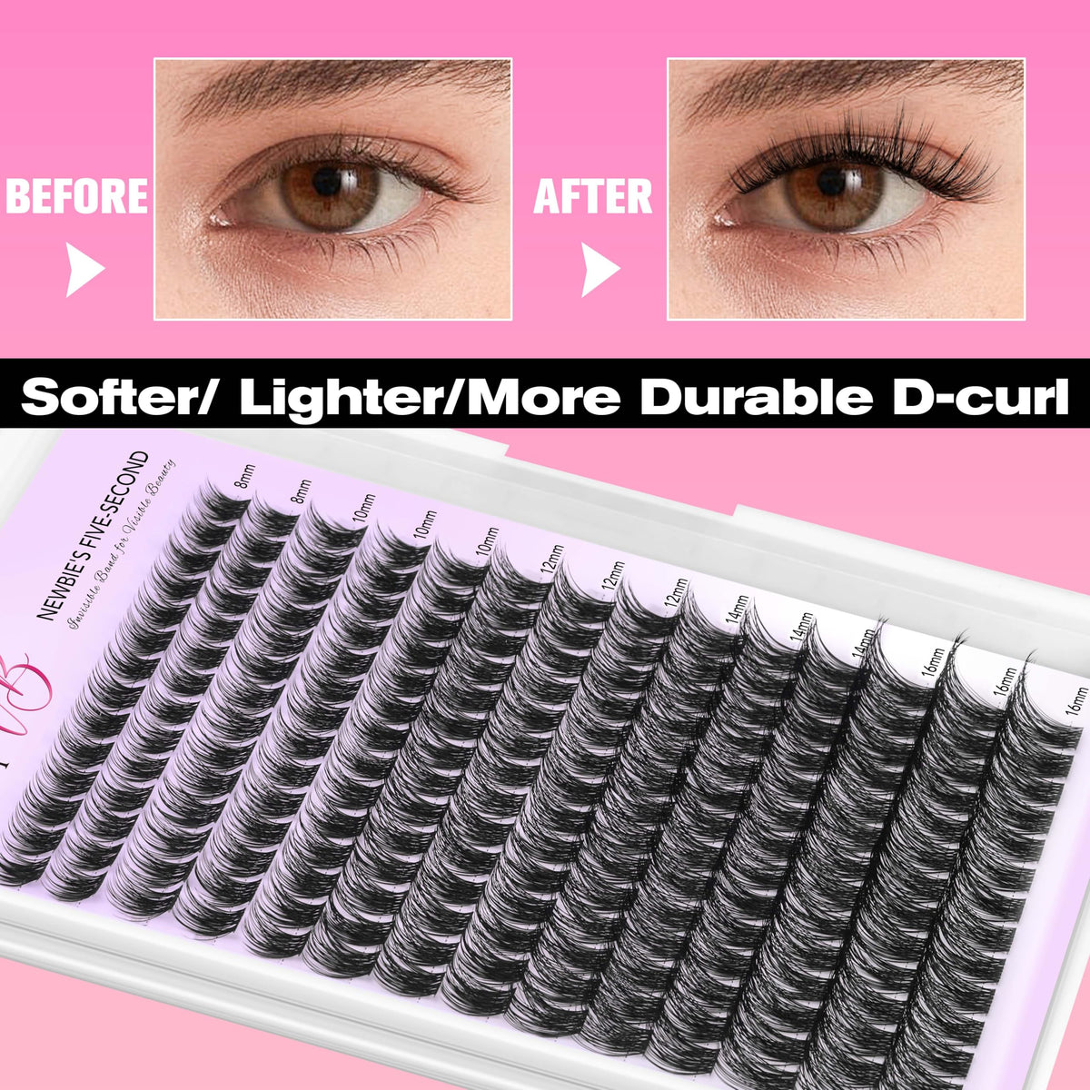 VEYESBEAUTY Dreamy Lash Clusters Newbie's Five-Second Series Eyelash 8-16mm VEYESBEAUTY