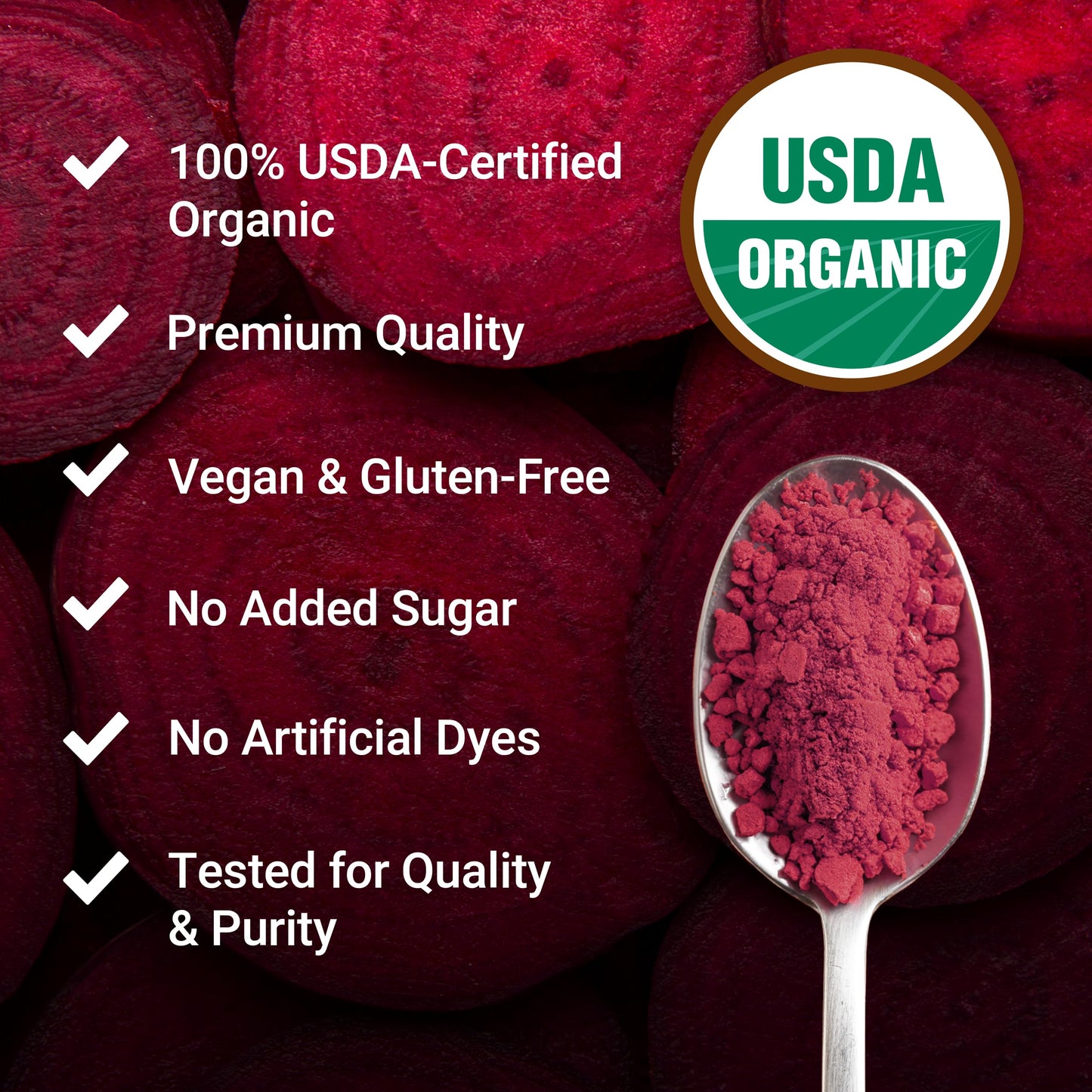 Force Factor Total Beets Organic Beetroot Powder Superfood to Boost Daily Nutrition, USDA Organic, Vegan, Gluten-Free Force Factor