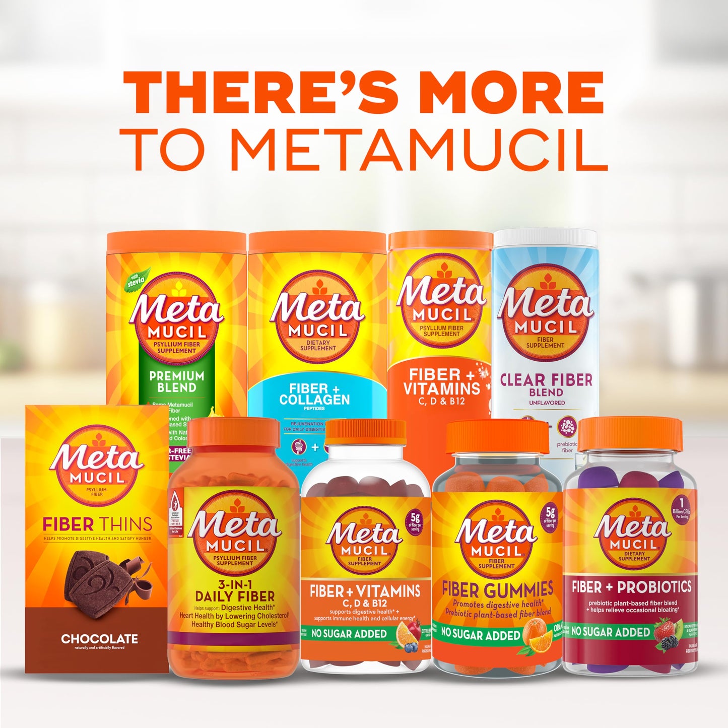 Metamucil Fiber Supplement, Unflavored Clear Mixing Powder, No Grit, No Sugar Added, Plant Based Prebiotic Fiber Supplement Metamucil