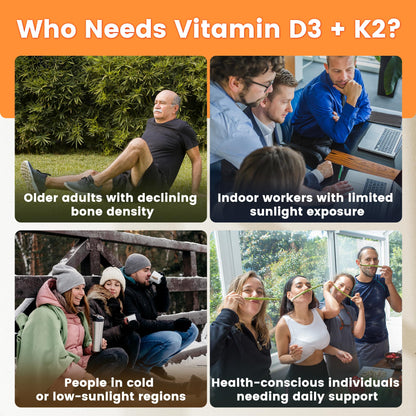 VEV Vitamin D3 K2 10,000 IU Magnesium Supplement – with Vitamin D and K (MK-7), Magnesium Glycinate & Malate, Zinc Citrate VEV