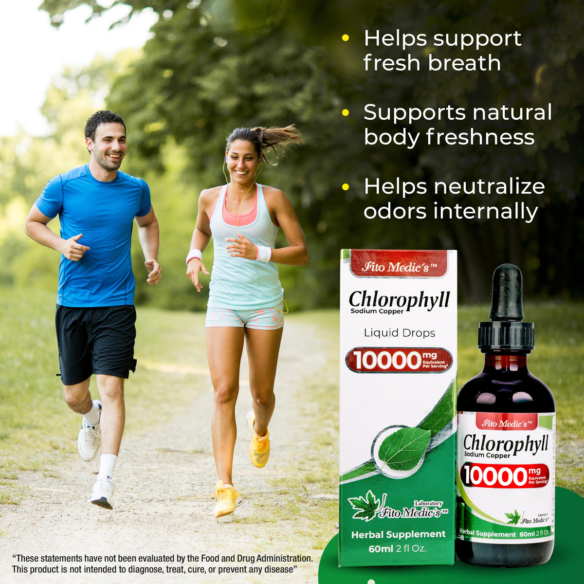 FITO MEDIC'S Lab | Liquid Chlorophyll | Chlorophyll Liquid Drops | 50 mg 200:1 Ratio Extract per Serving. FITO MEDIC'S