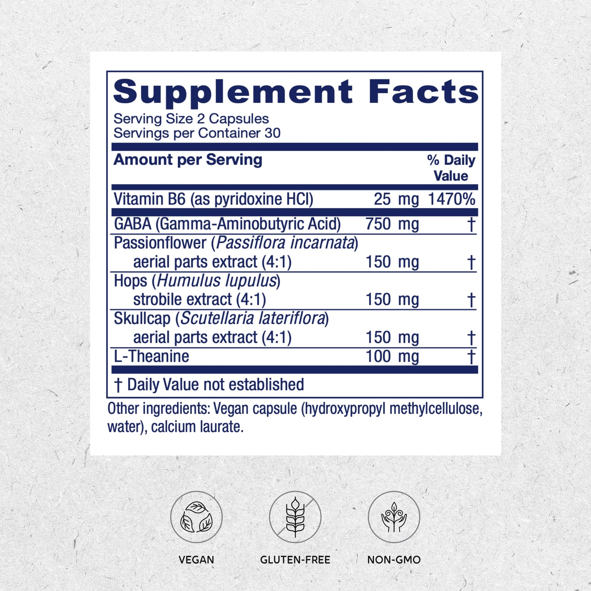 Vitanica, GABA Ease, Calming Support, Vegan, 60 Capsules Vitanica buy australia supplements