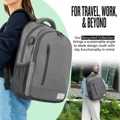 Solo New York Laptop Backpack for Women & Men -Carry On Bookbag for Travel & Work, Lightweight Bag, Side Mesh Pockets, Fits 15.6" Computer - Re:Define, Black Gsupps Australia
