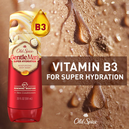 Old Spice Body Wash GentleMan’s Super Hydration for Men, 24/7 Renewing Moisture, Gentle on Skin with Skin Conditioners Old Spice