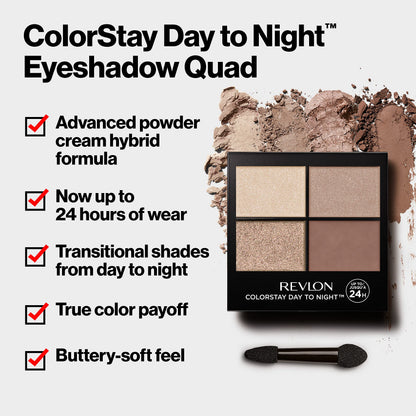 Revlon ColorStay Day to Night Eyeshadow Quad, 555 Moonlit, 0.16 oz REVLON