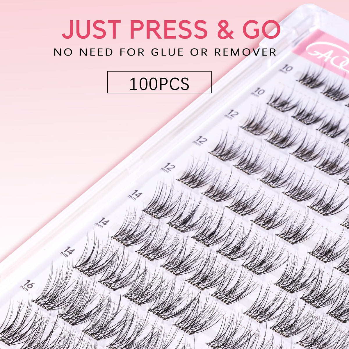GAQQI Self Adhesive Eyelash Clusters,Natural No Glue Lashes 10-16mm,LACE GAQQI
