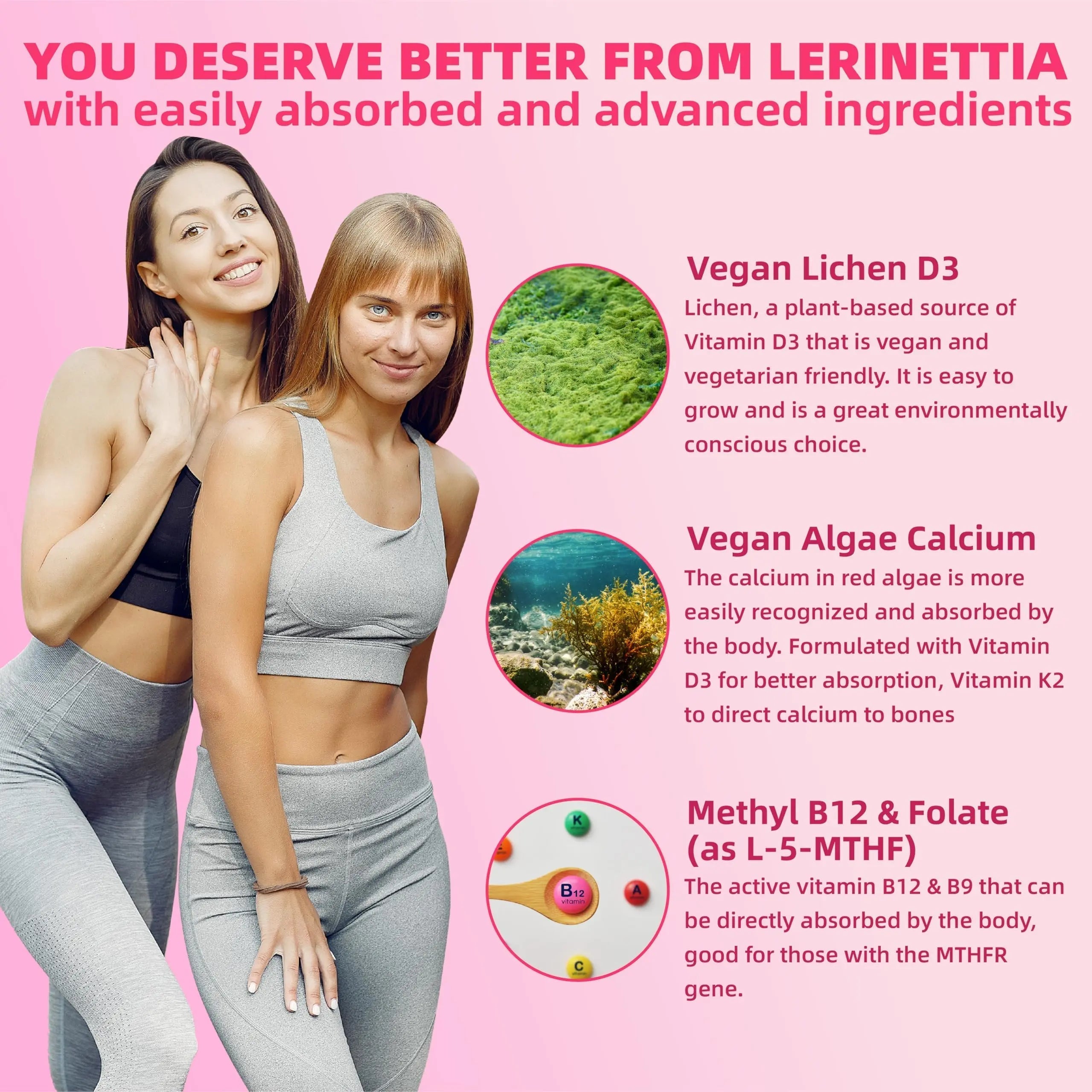 Lerinettia Multivitamin for Women Gummies for 40+ with Omega-3, Niacinamide, B-Complex, Lutein, Iron, Choline, Phosphatidylserine, Vitamin D3 Lerinettia buy australia supplements