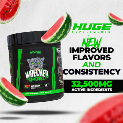 Wrecked Pre Workout Powder, Advanced Formula, Boosts Energy, Focus, Pumps & Performance, 10g L-Citrulline, 6.4g Beta Alanine, 5g Tyrosine, 1g Alpha GPC, 375mg Fast-Acting Caffeine & More (40 Servings)