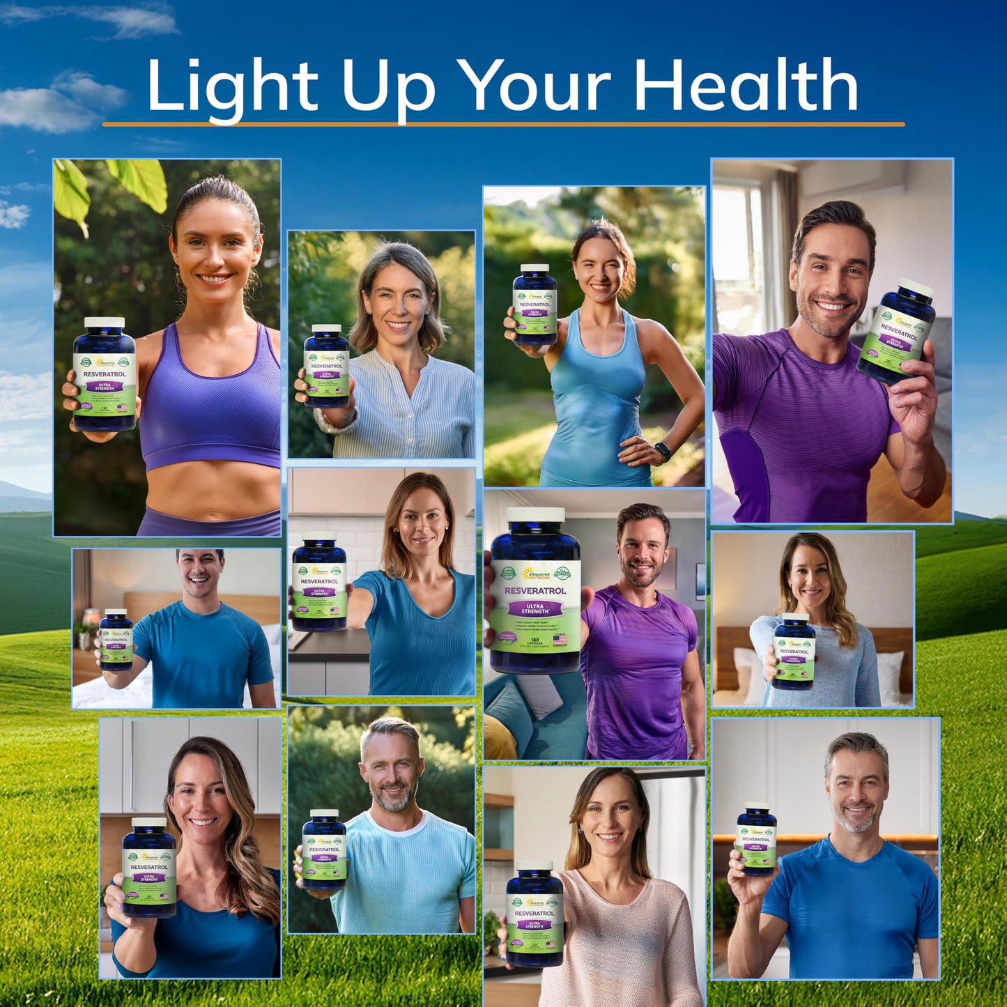100% Natural Resveratrol - 1000mg Per Serving Max Strength (180 Capsules) Antioxidant Supplement, Trans-Resveratrol Pills aSquared Nutrition