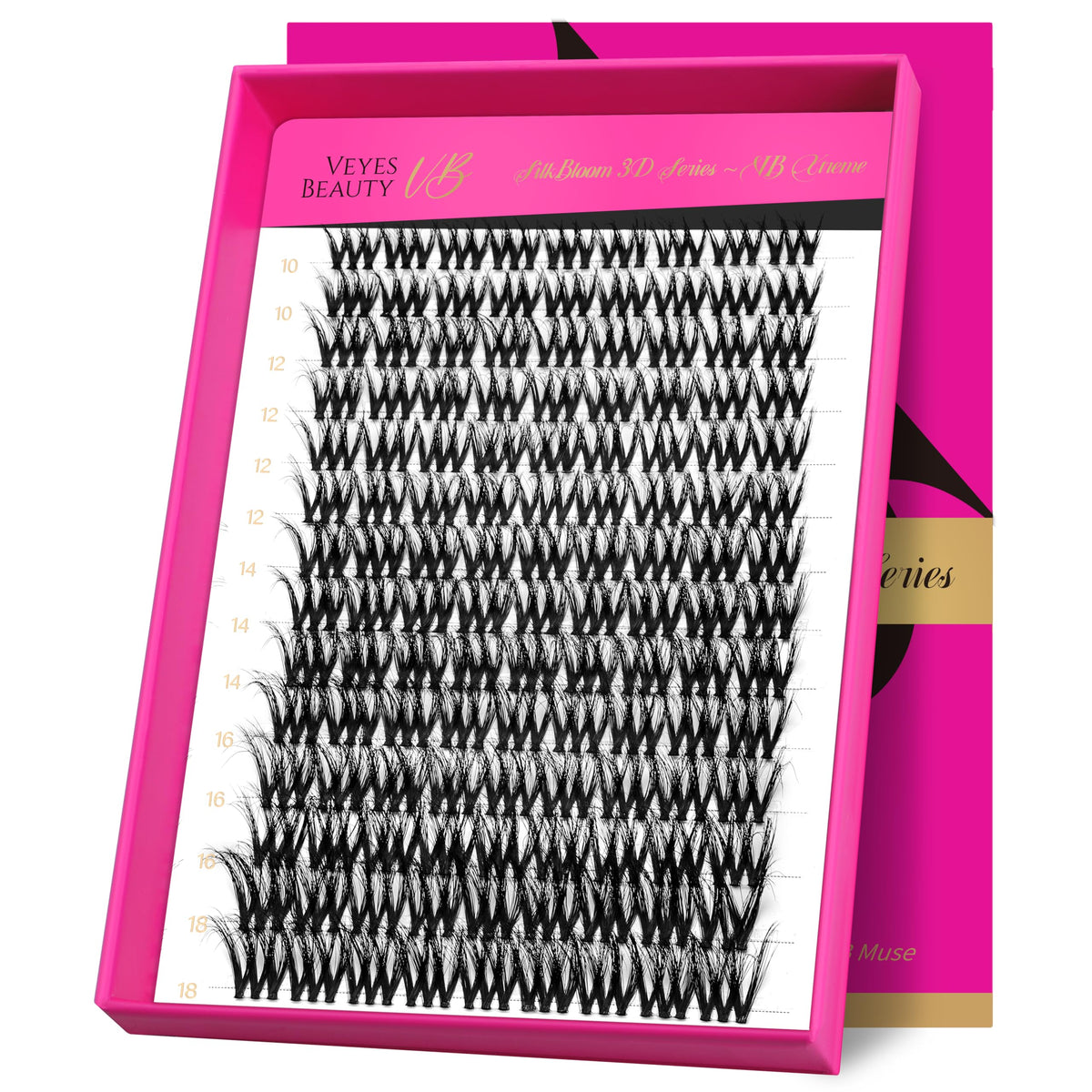 VEYESBEAUTY Lash Clusters Fluffy Individual Eyelash Extensions VBmuse VEYESBEAUTY