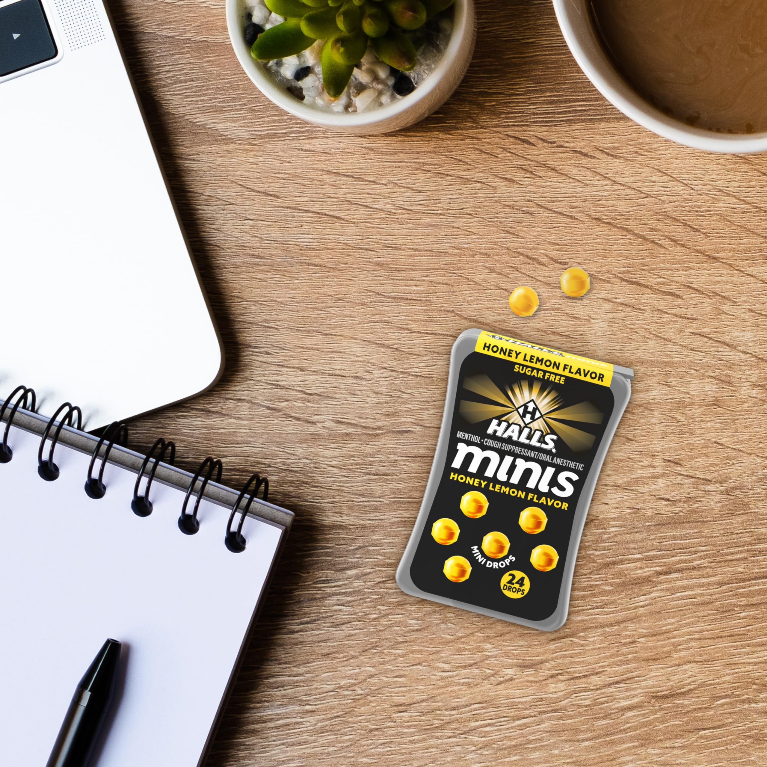 Halls Minis Honey Lemon Flavor Sugar Free Cough Drops, 48 Drops HALLS buy australia supplements
