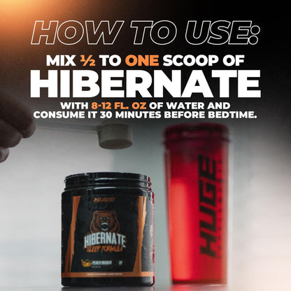 Hibernate Sleep Supplement, Complete & Optimally Dosed Sleep Recovery Formula, Relax & Unwind, Includes GABA, Valerian Root, Melatonin, 5-HTP & More (30 Servings) (BlackBerry Lemonade)
