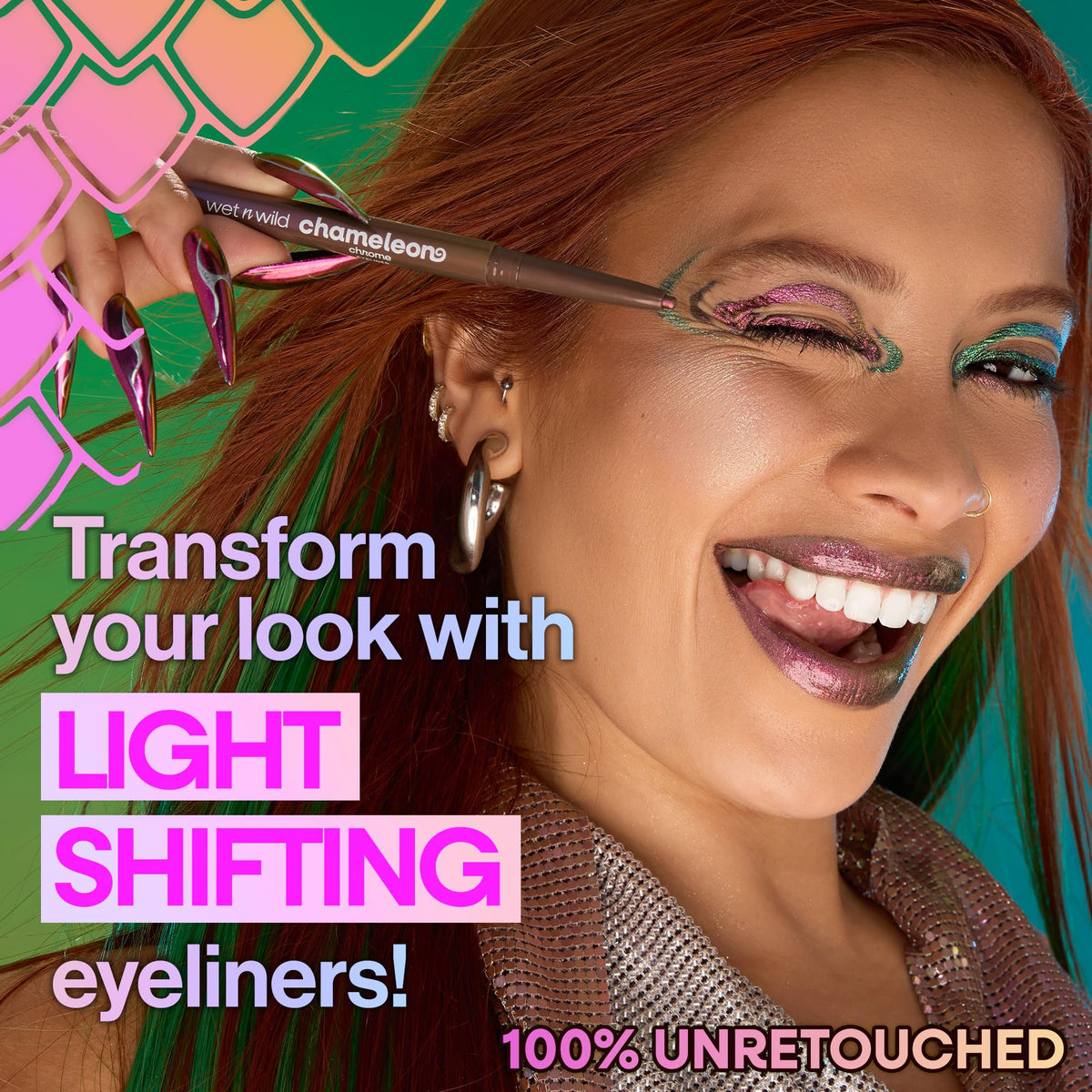 wet n wild Chameleon Chrome Eyeliner, Waterproof and Smudge-Proof, Multichrome Color Shift, Long-Lasting 18-Hour Wear, Cruelty-Free & Vegan - Electric Prism wet n wild