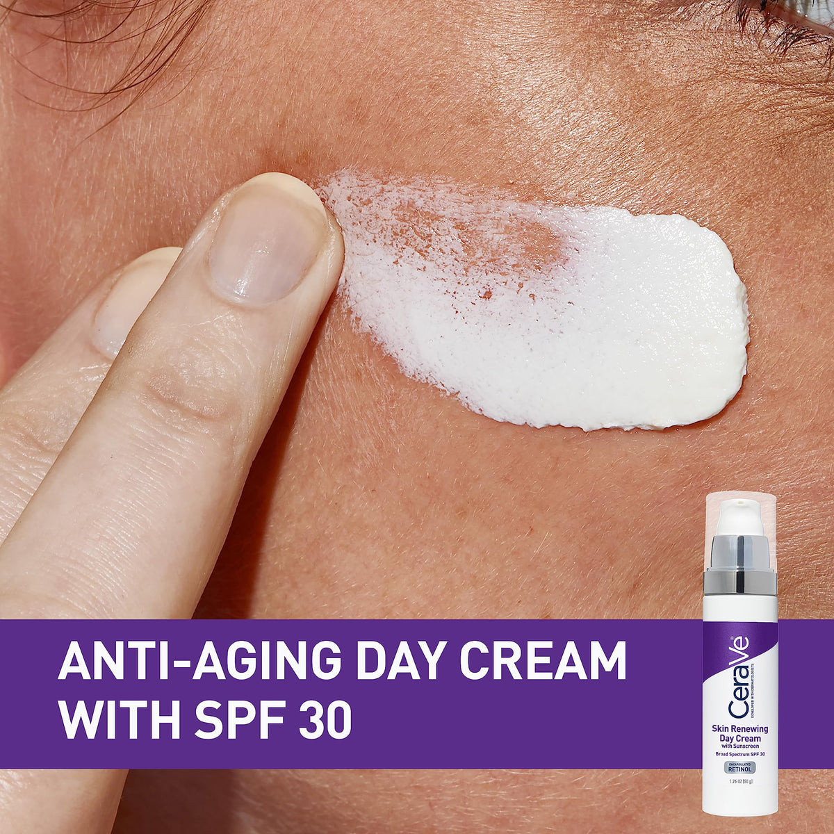 CeraVe Day Cream, Anti-Aging Retinol Face Moisturizer with SPF 30, 1.76oz CeraVe