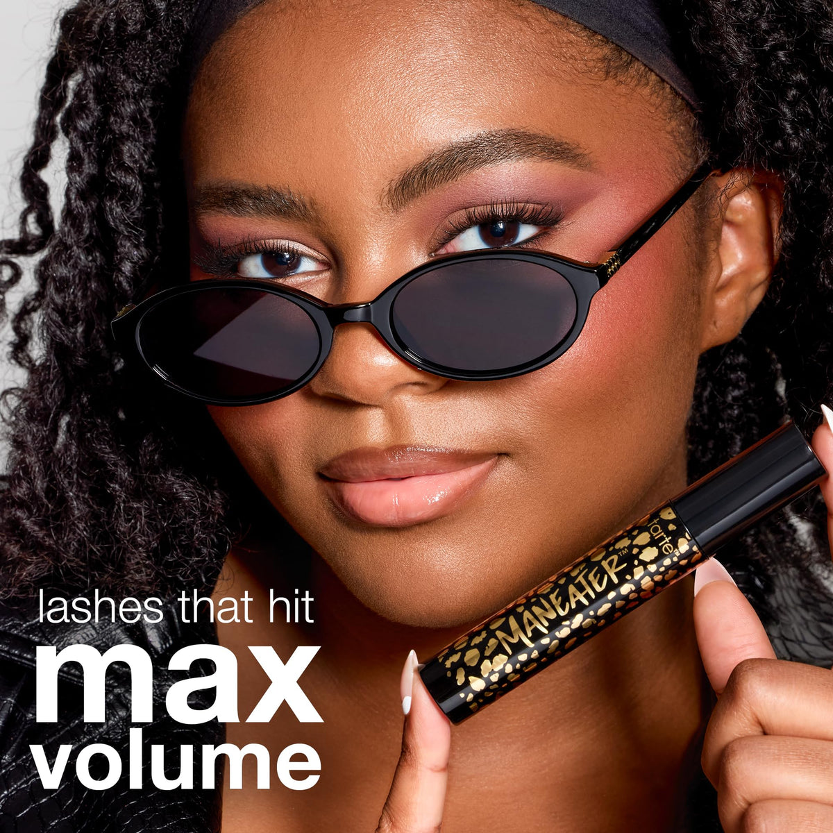 tarte maneater mascara – Extreme Curl, Instant Volume & Length, 16HR Ultra-Creamy Longwear Eye Makeup, Cruelty-Free, full size, black Tarte