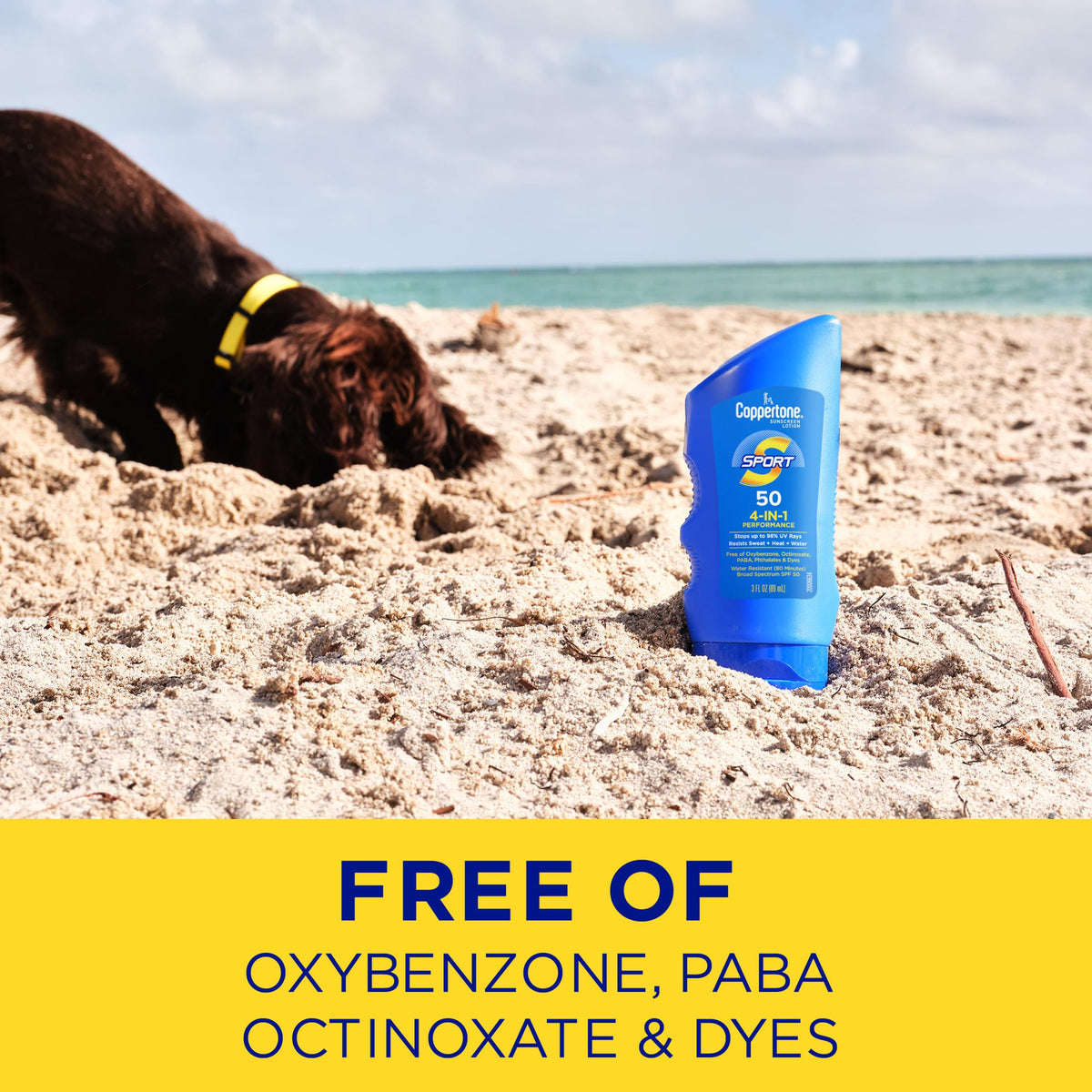 Coppertone SPORT Sunscreen Lotion SPF 50, 3 FL OZ Coppertone