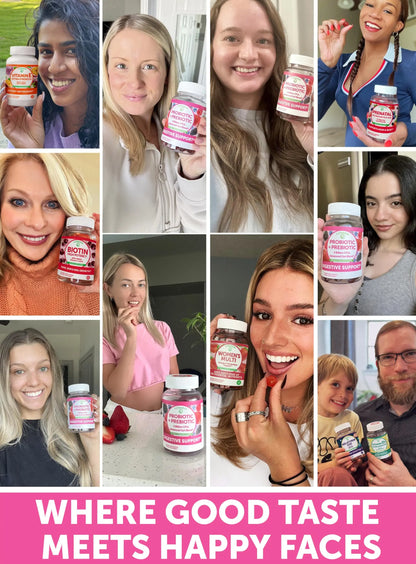 Lunakai USA Made Prebiotic + Probiotic Gummies for Women and Men - High Potency 5 Billion CFUs with Fibers Lunakai