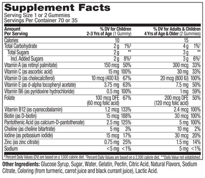 OLLY Kids Multivitamin Gummy Worms, Overall Health and Immune Support, Vitamins and Minerals A, C, D, E, Bs and Zinc, Chewable Supplement OLLY