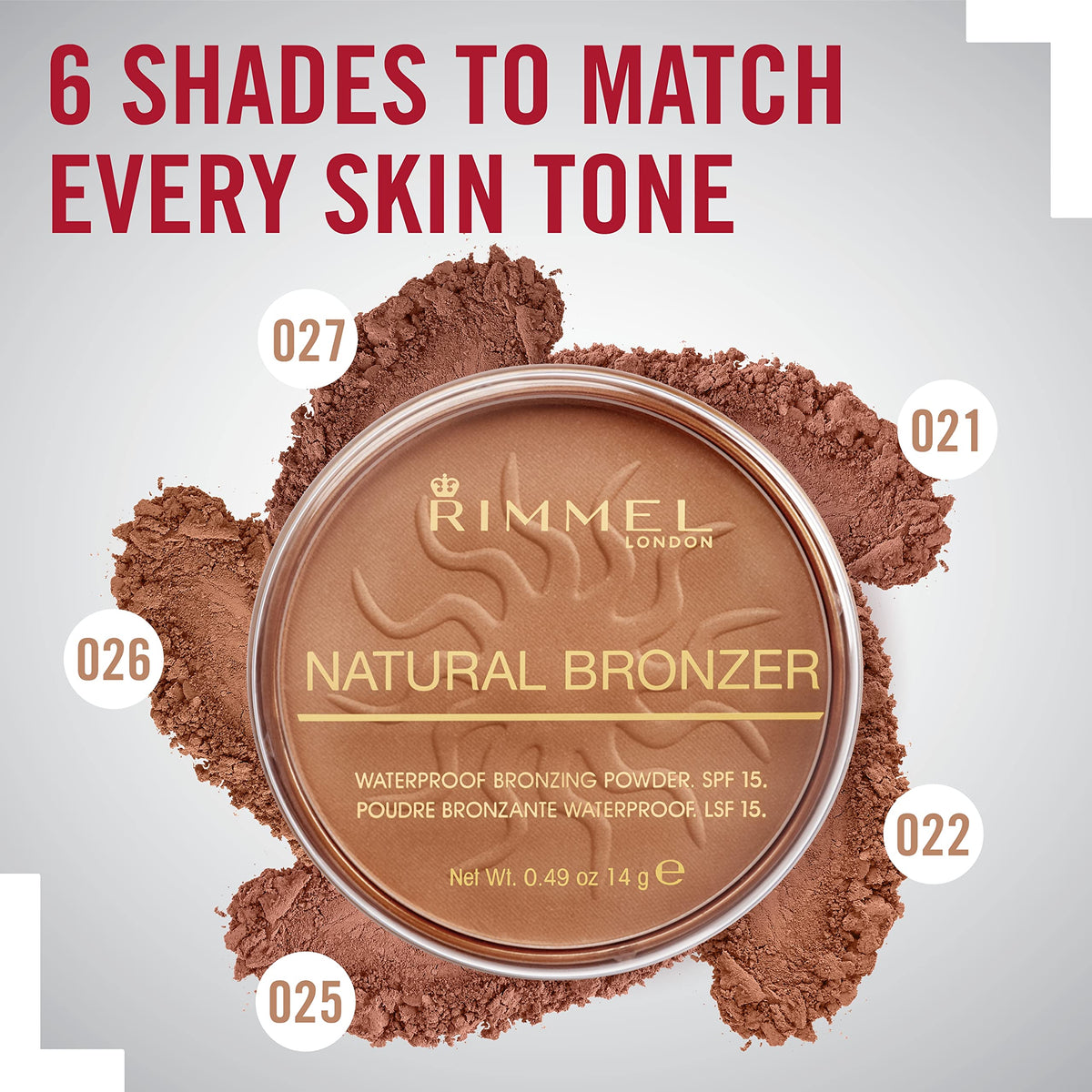 Rimmel London Natural - 022 Sun Bronze - Bronzer, Matte Finish, 0.49oz Rimmel