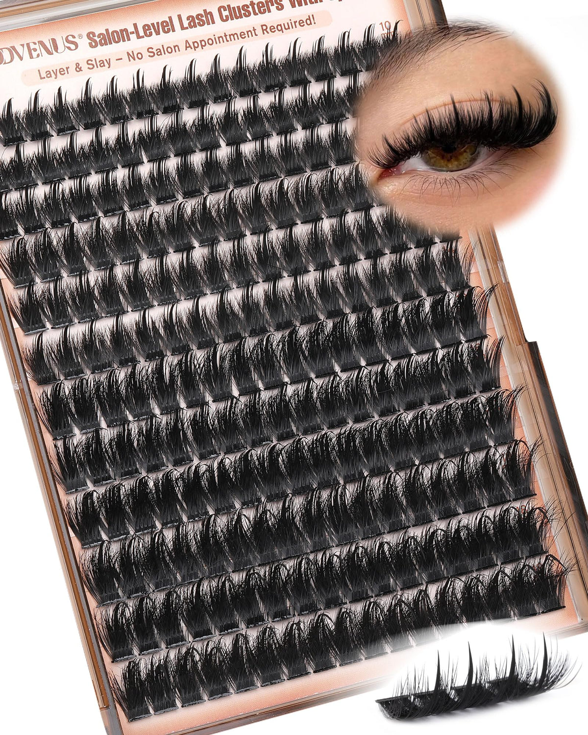 Goddvenus Manga Lash Clusters With Spikes Wispy Cluster Eyelash Extensions Fluffy Anime Eyelashes Clusters Reusable Faux Mink Fairy Individual Lash Extension (D Curve 12-18mm 204 pieces) Goddvenus