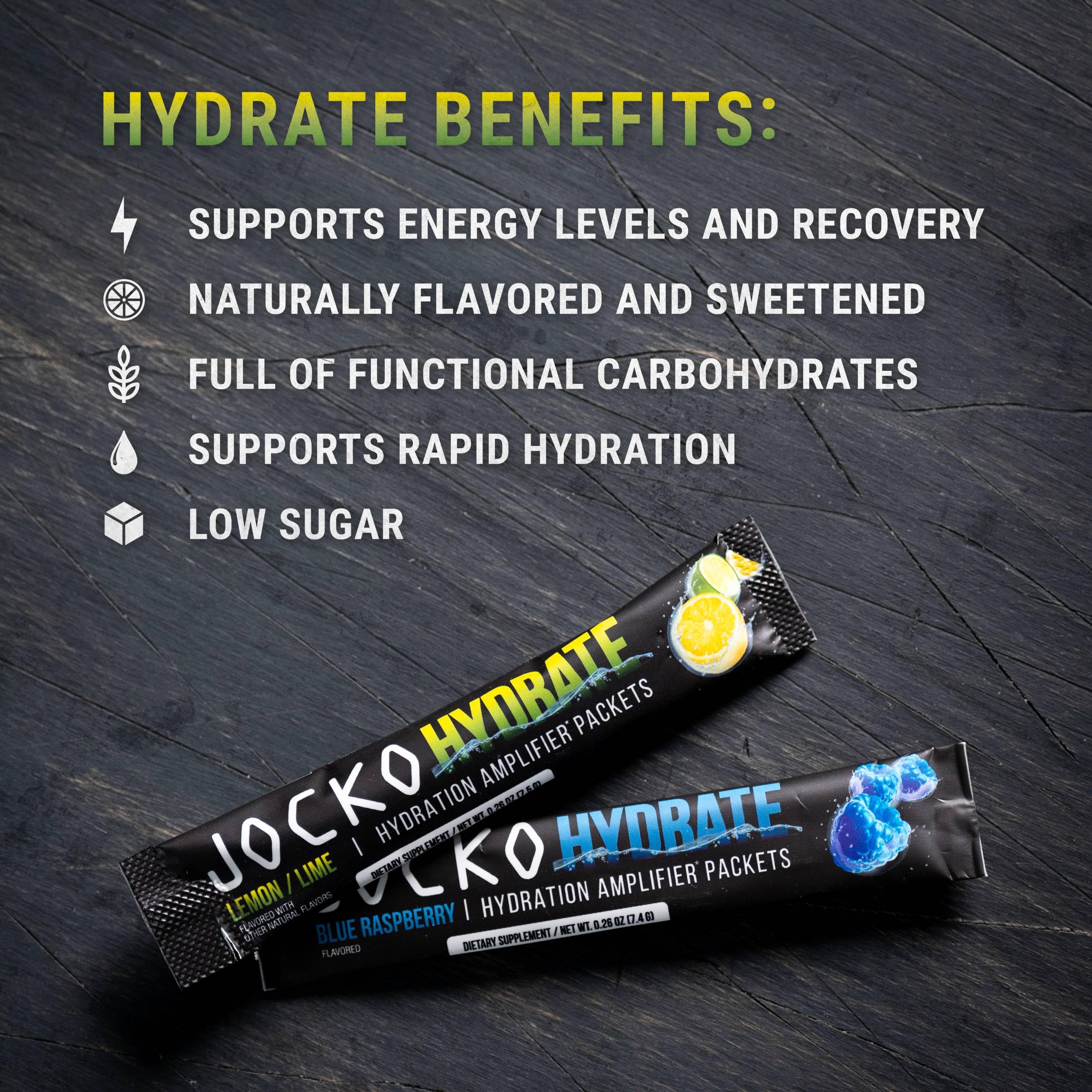 Jocko Fuel Hydrate Electrolytes Powder Packets Low Sugar - Hydration Amplifier Packets for Recovery, Dehydration, & Exercise - with Vitamins B6, B12 & C Jocko Fuel buy australia supplements