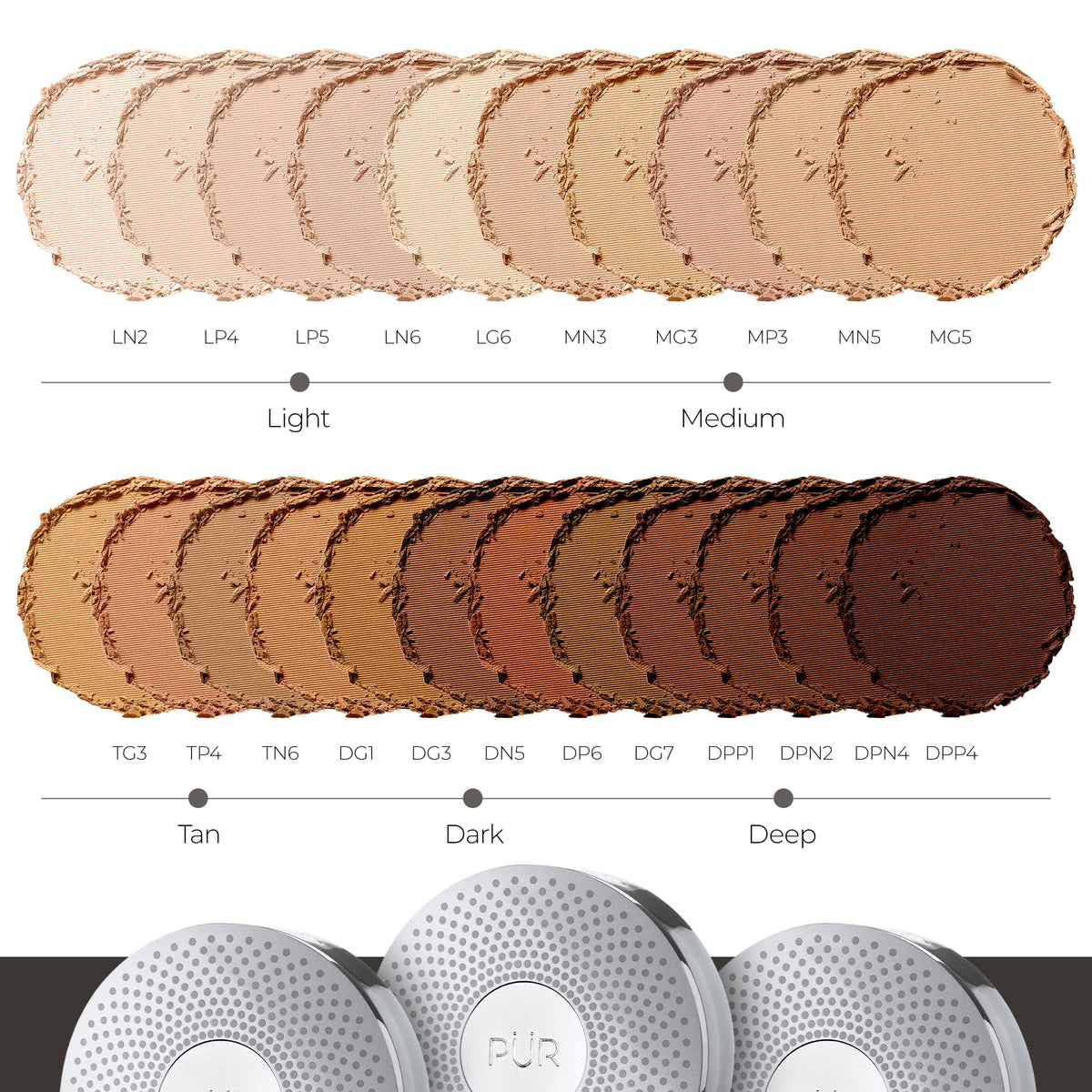 PÜR 4-in-1 Pressed Mineral Powder Foundation, SPF 15, Light, Full Coverage PÜR MINERALS