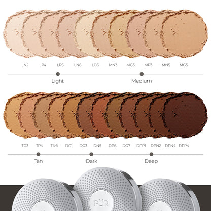 PÜR 4-in-1 Pressed Mineral Powder Foundation, SPF 15, Light, Full Coverage PÜR MINERALS