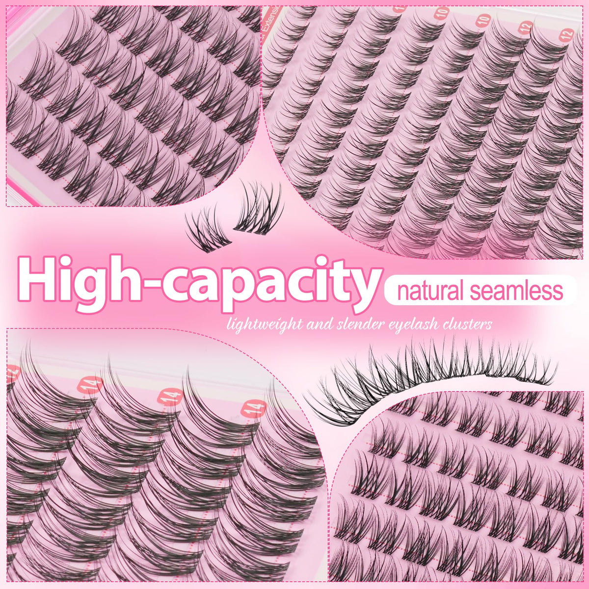 Natural Lash Clusters Kit Short Wispy Eyelash Clusters 8-14MM Clear Band Cluster Lashes Extensions Kit 120Pcs CC-Curly Daily Exquisite Eyelashes Clusters with Bond and Seal and Tweezers Mamzy Luxe