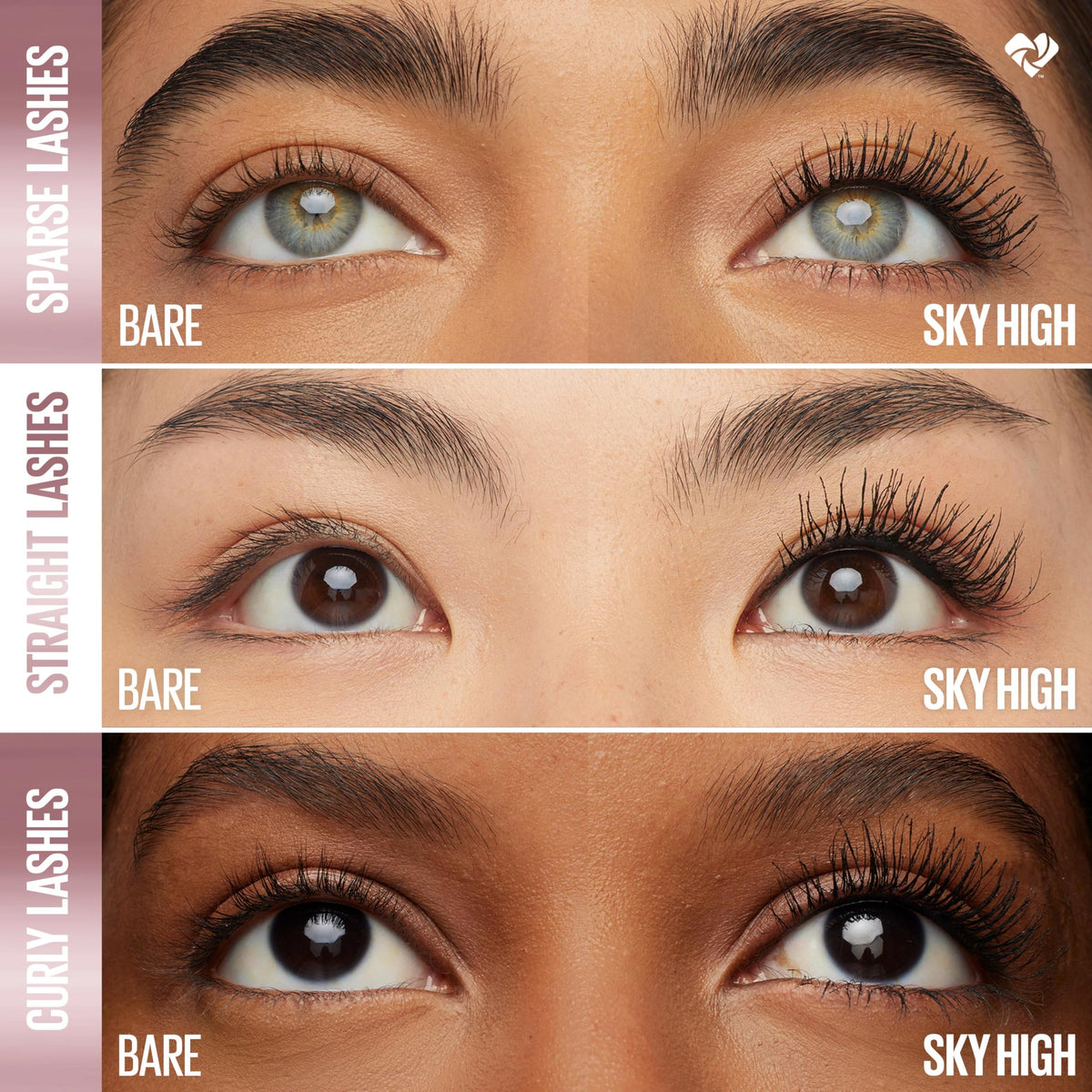 Maybelline Lash Sensational Sky High Washable Mascara Makeup, Volumizing, Lengthening, Defining, Curling, Multiplying, Buildable Formula, Blackest Black, 1 Count MAYBELLINE