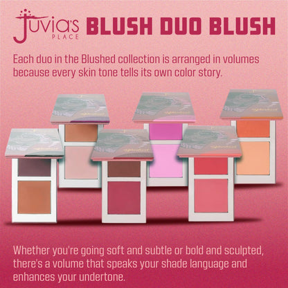 Juvia's Place Duo Blush Volume 4 - Matte Powder Blush for Cheeks Makeup Juvia's Place