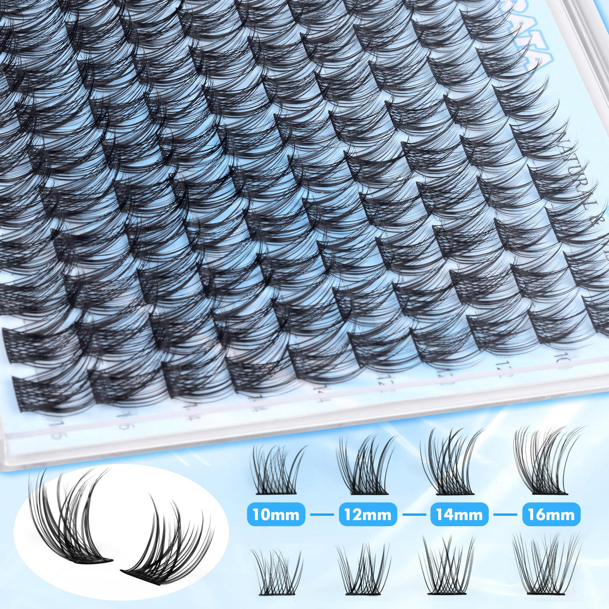 PHKERATA Natural Lash Clusters Wispy Eyelash Clusters, Eyelash Extensions PHKERATA