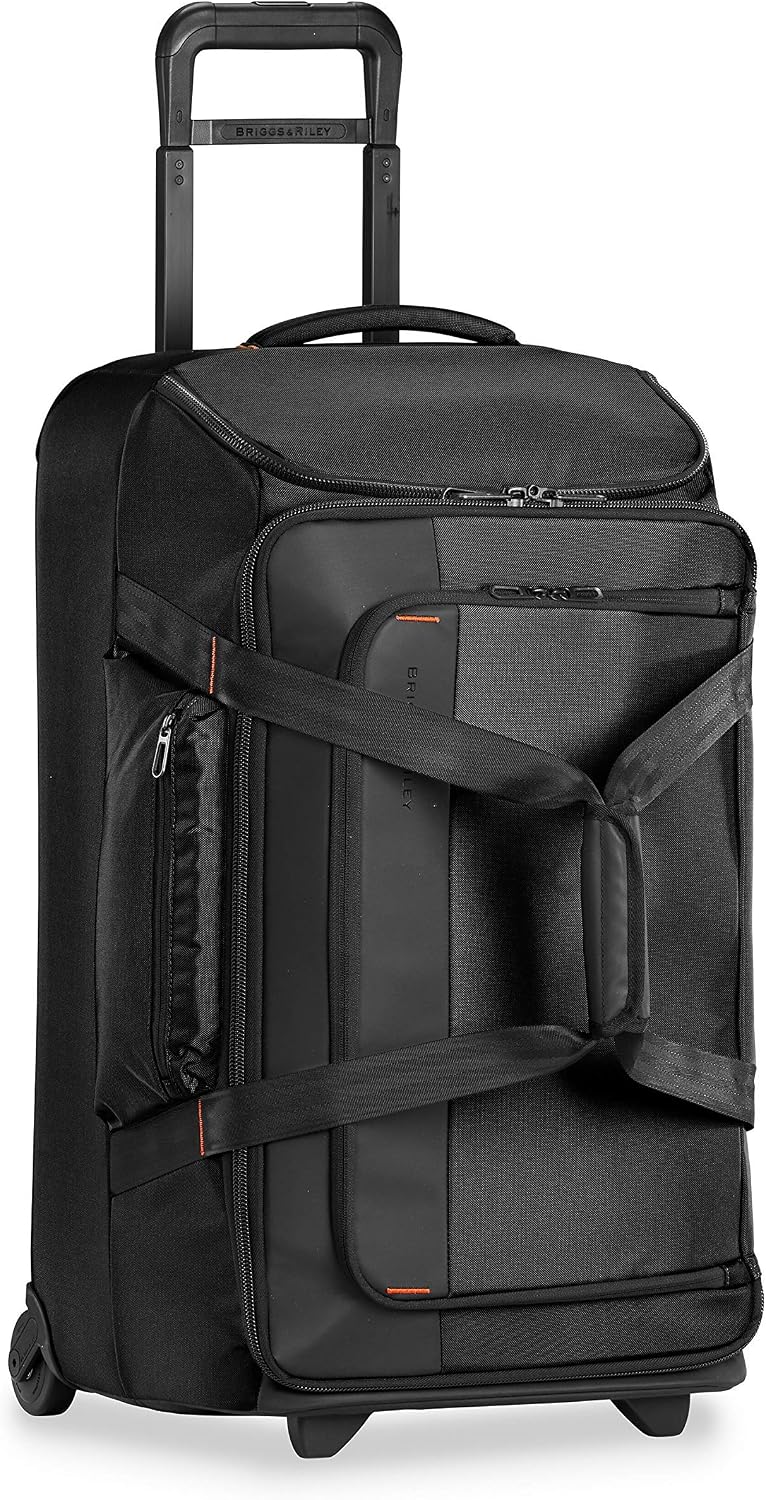 Briggs & Riley 27" Medium Upright Duffle - Checked Luggage for Travel, Suitcases with Wheels, Softside Rolling Bag for Men & Women, Self-Repairing Zipper - ZDX Collection, Black Gsupps Australia