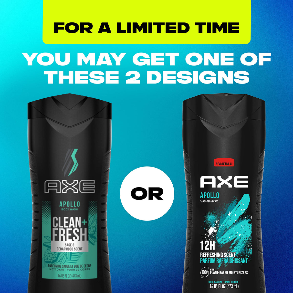 AXE Sage & Cedarwood Body Wash Apollo 4 Count 16 fl oz AXE