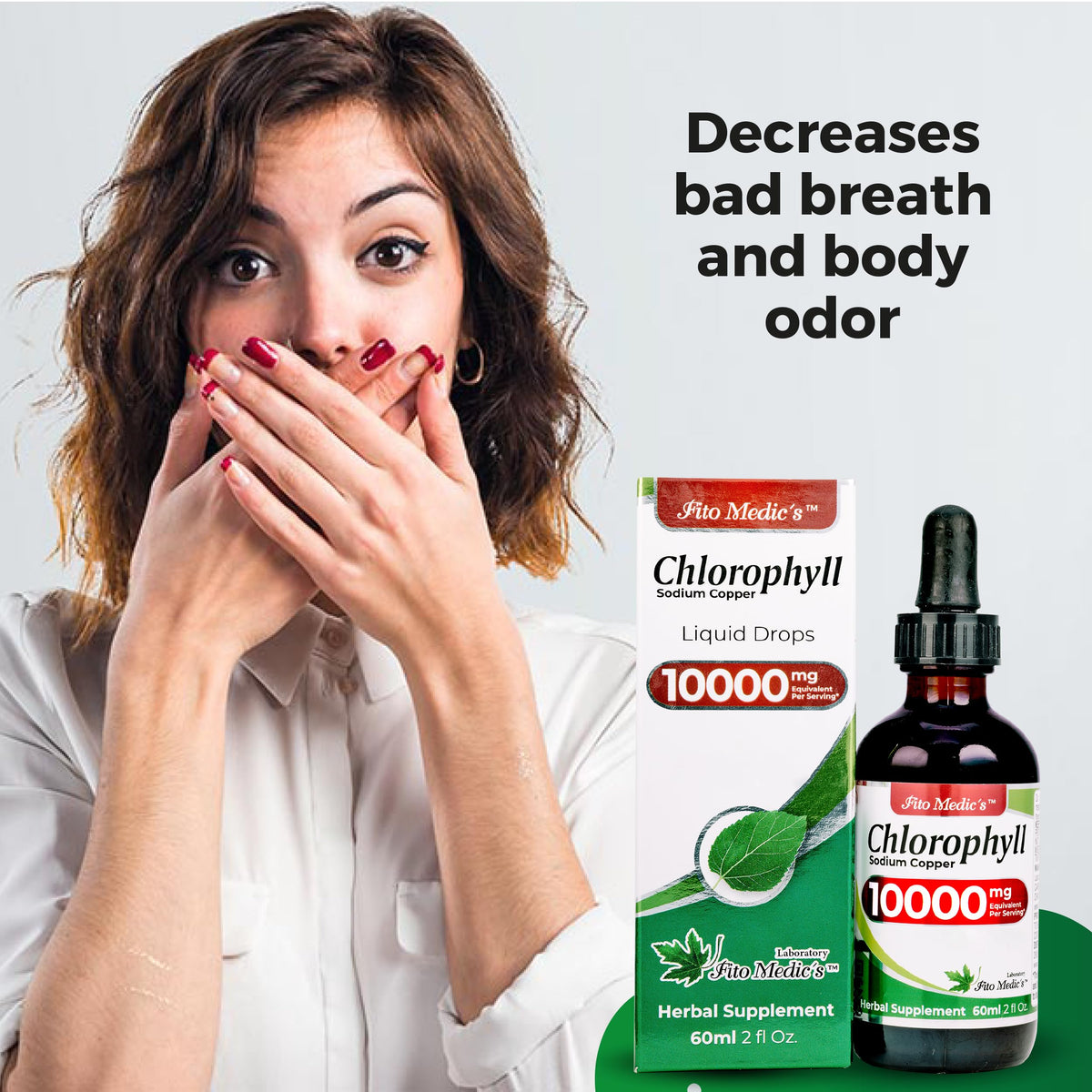 FITO MEDIC'S Lab | Liquid Chlorophyll | Chlorophyll Liquid Drops | 50 mg 200:1 Ratio Extract per Serving. FITO MEDIC'S