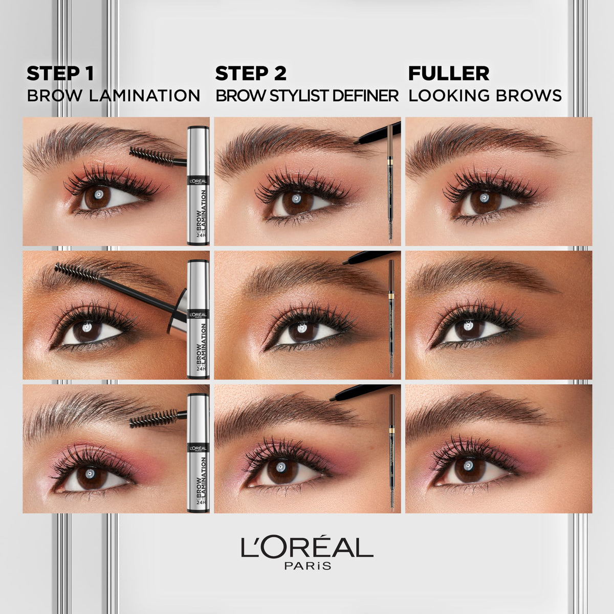 L'Oreal Paris Infallible Up To 24H Wear Brow Lamination, Water-Resistant Longwear Eyebrow Gel Make Up, Clear/Transparent, 0.16 Fl Oz L'Oreal Paris
