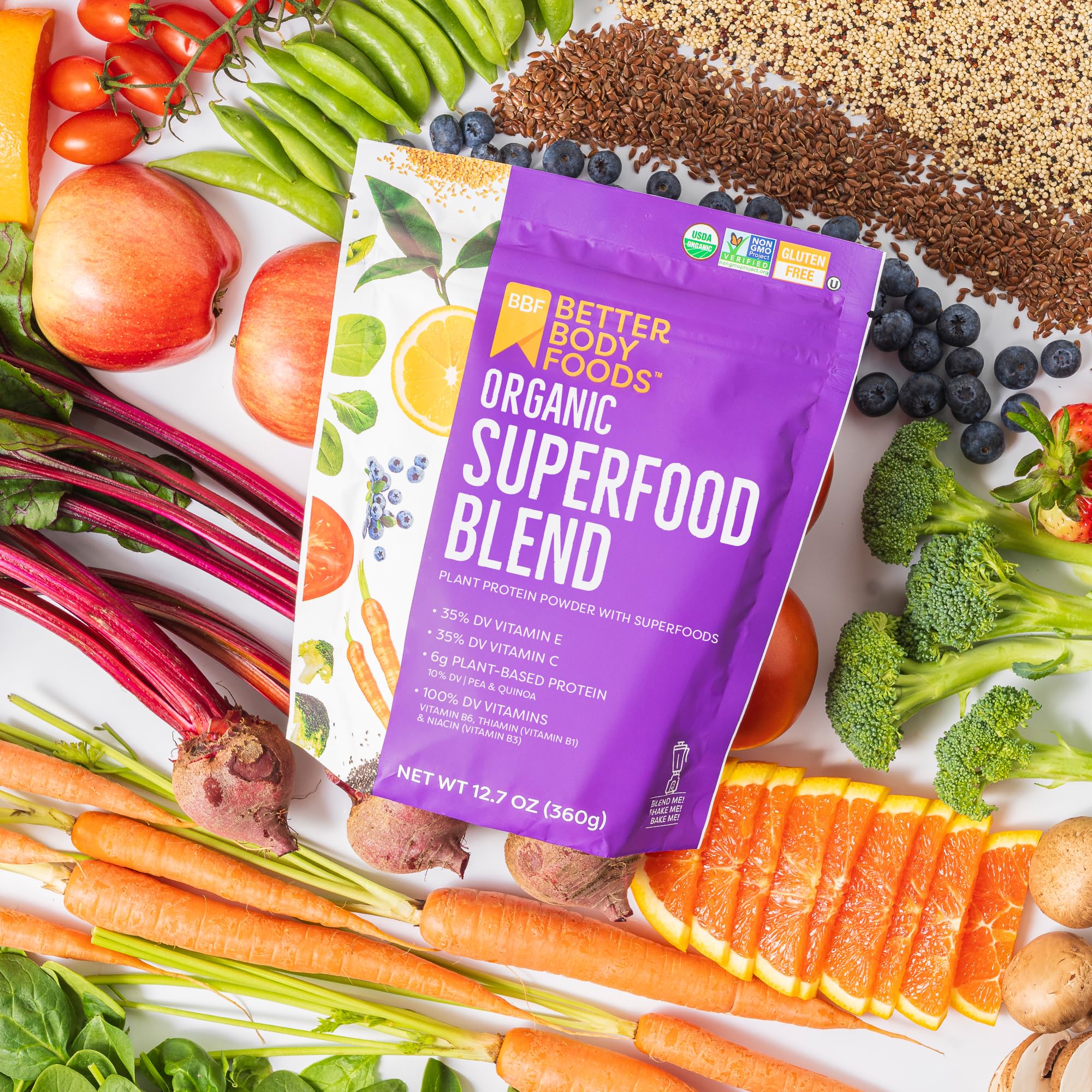 BetterBody Foods Organic Superfood Powder with Protein, Vitamins C, E, and B12 (12.7 oz.) BetterBody Foods buy australia supplements