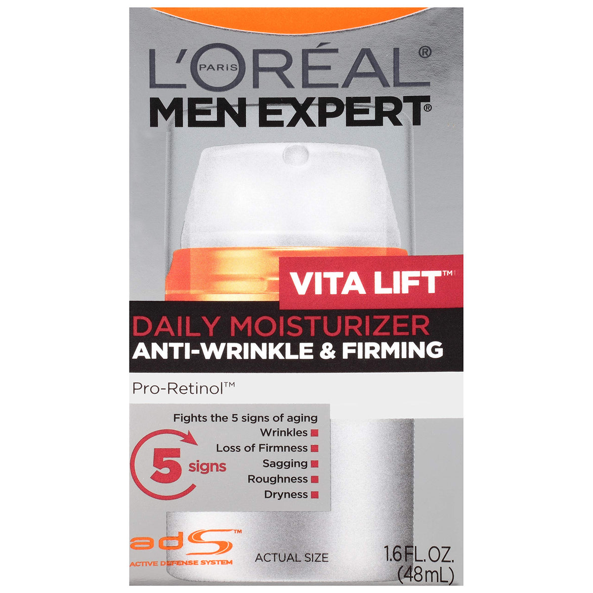 L'Oreal Paris Men Expert Vitalift Anti-Wrinkle & Firming Face Moisturizer with Pro-Retinol, 1.6 oz L'Oreal Paris