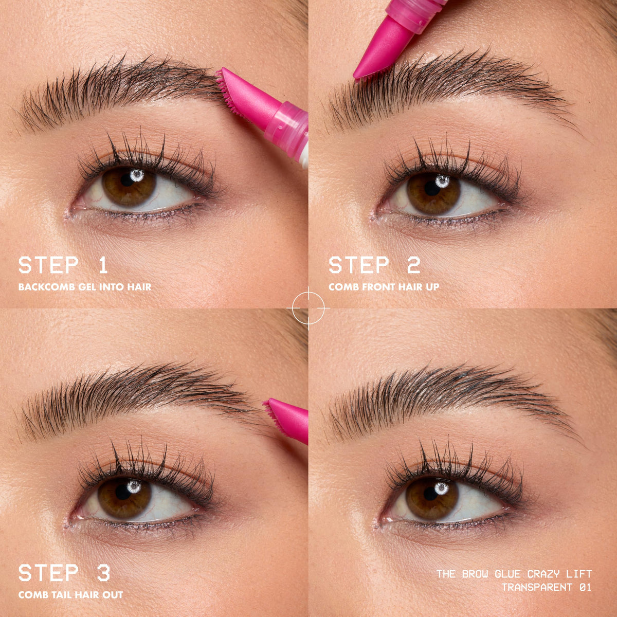 NYX PROFESSIONAL MAKEUP The Brow Glue Crazy Lift, Brow Lamination Gel with 16HR Strong Hold & Built-In Styling Comb - Clear Eyebrow Gel NYX PROFESSIONAL MAKEUP