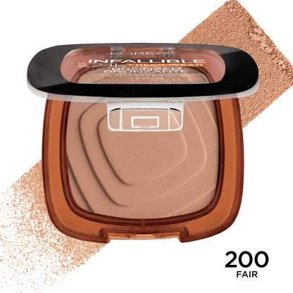 L'Oreal Paris Infallible Up to 24H Fresh Wear Soft Matte Longwear Bronzer. Waterproof, heatproof, transfer, humidity and sweatproof, Fair, 0.31 oz L'Oreal Paris