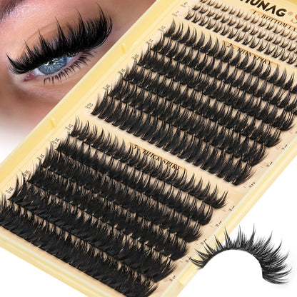 Spiky Manga Lash Clusters 12-20mm Anime Eyelash Clusters 300pcs Cluster Eyelash Extensions Fairy Eyelashes Cluster with Bottom Individual Lashes 80D+100D Volume DIY Lash Extension by TOOCHUNAG TOOCHUNAG