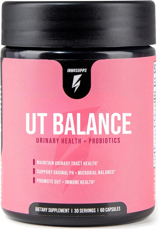 Inno UT Balance - Women's Probiotics with Cranberry, Magnesium, Green Tea, & Turmeric - Vaginal Health Probiotics for pH Balance, Urinary Tract Health and Freshness Support for Women (60 Capsules)