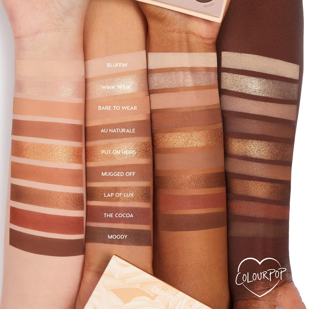ColourPop Nude Mood Eyeshadow Palette - Brown & Copper Palette with Metallic and Matte Finishes - High-Pigment Eye Makeup with a Long-Wearing Formula (0.3 oz) ColourPop