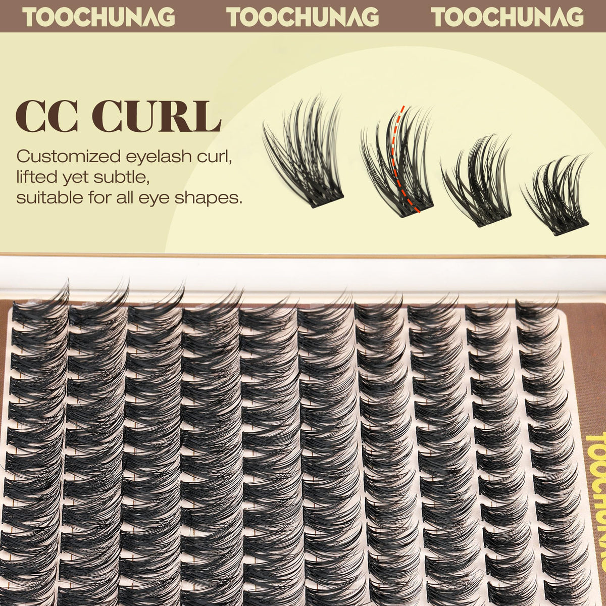Short Lash Clusters 9-12mm Wispy Cluster Eyelash Extensions 160pcs Natural Individual Lashes Natural Look C Curly Thin Band Eyelashes Clusters by TOOCHUNAG TOOCHUNAG