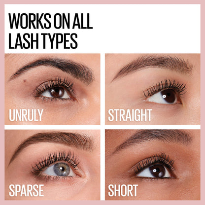 Maybelline Lash Sensational Waterproof Mascara, Lengthening and Volumizing for a Full Fan Effect,Very Black, 1 Count MAYBELLINE