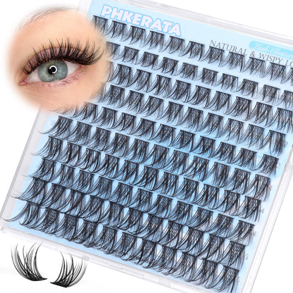 PHKERATA Natural Lash Clusters Wispy Eyelash Clusters, Eyelash Extensions PHKERATA
