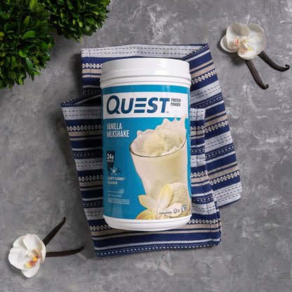 Quest Nutrition Vanilla Milkshake Protein Powder, 24g of Protein, 1g of Sugar, Low Carb, Gluten Free, 1.6 Pound, 23 Servings Quest