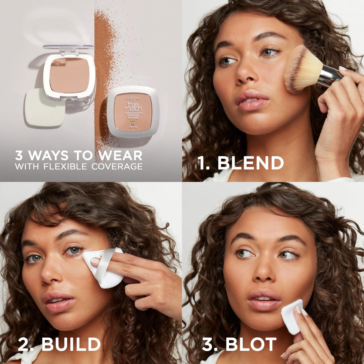 L'Oreal Paris True Match Super Blendable Oil Free Powder Foundation, W3 Light Medium, 0.33 oz, Packaging May Vary L'Oreal Paris